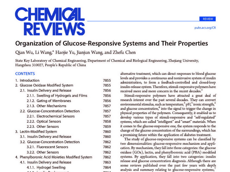 The master student Qian Wu published a paper on Chemical Reviews